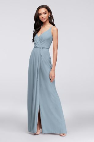 dusty bridesmaid dresses bridal david dress short